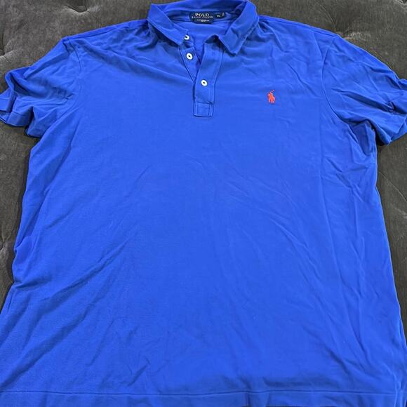 Polo Ralph Lauren polo royal blue with red logo size XL - Picture 1 of 5